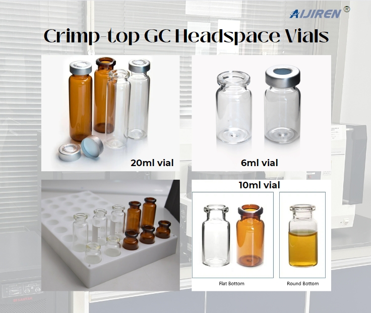 20mm 6ml-20ml Crimp-top GC Headspace Vials--Aijiren HPLC Vials